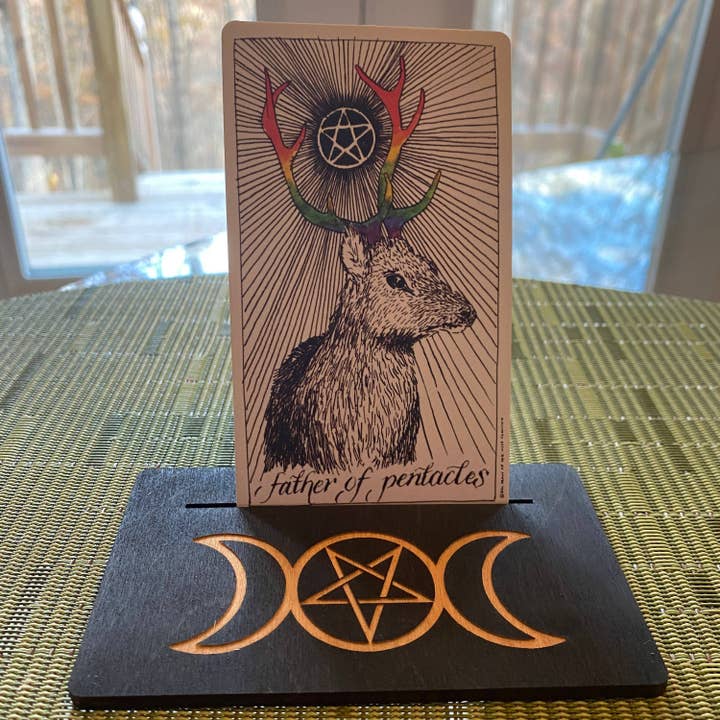 Zen and Meow - Wholesale Tarot Cards - Triple Moon Pentagram Tarot Card Holder