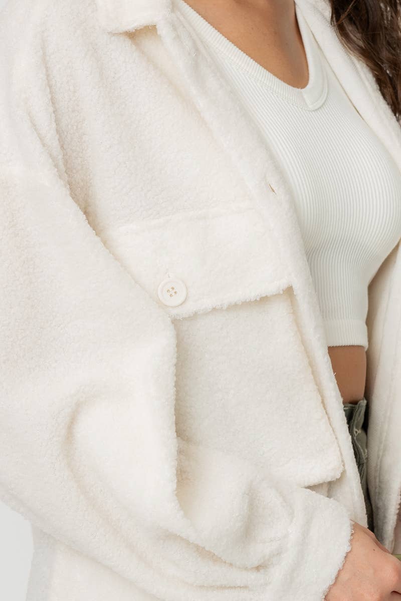 En Crème - Vente Veste – femme - Veste en fourrure oversize10