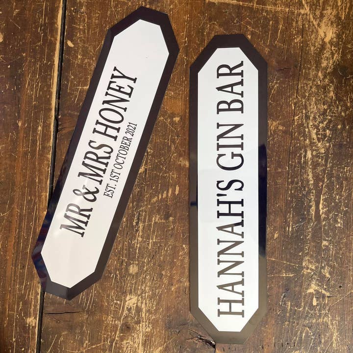 The British Metal Signs Company - Wholesale Sign - Personalised Custom Street Metal Long Sign Plaque