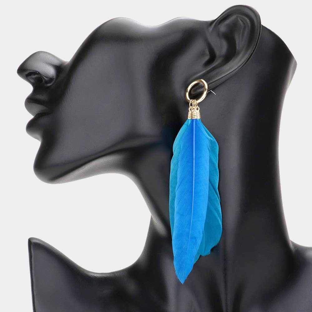 Sensibling Corp. - Wholesale Dangle Earrings - Triple Feather Dangle Earrings7