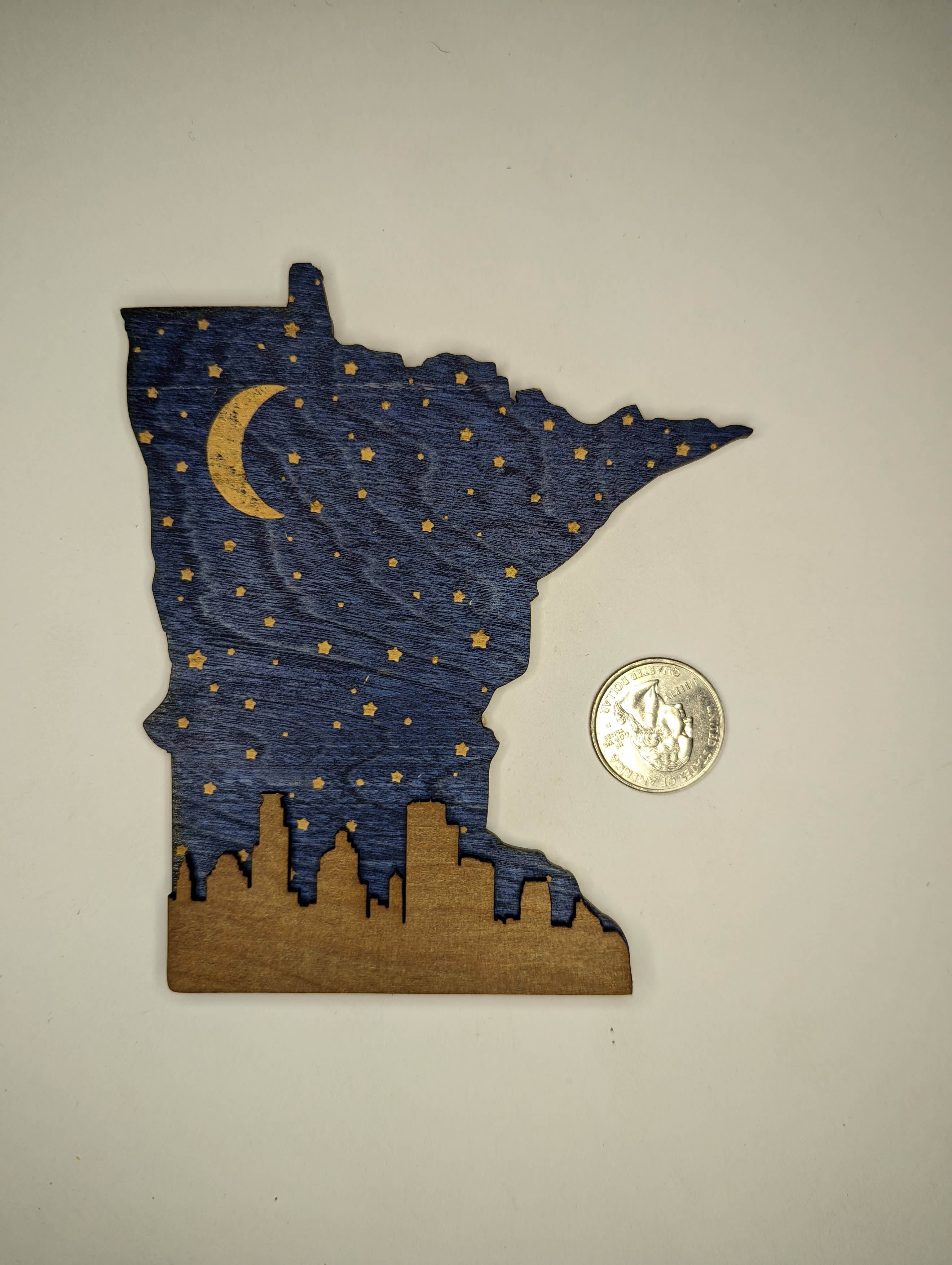 Knit and Nailed - Wholesale Ornament - Minnesota Wood Ornament Art 5" varieties6