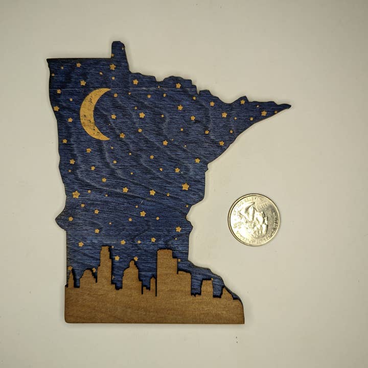 Knit and Nailed - Wholesale Ornament - Minnesota Wood Ornament Art 5" varieties6