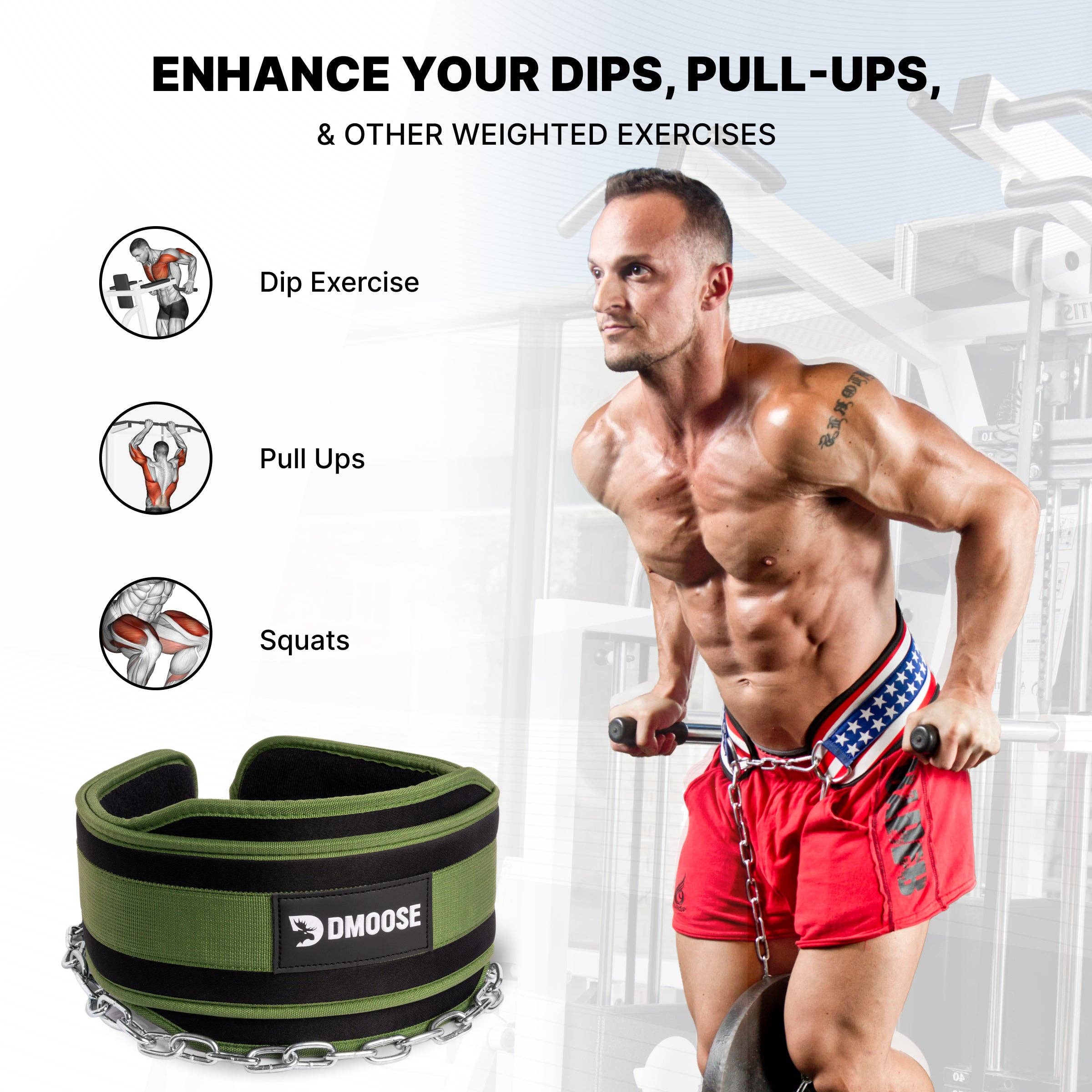 DMOOSE - Wholesale Fitness Equipment - DMoose Dip Belt with Chain22