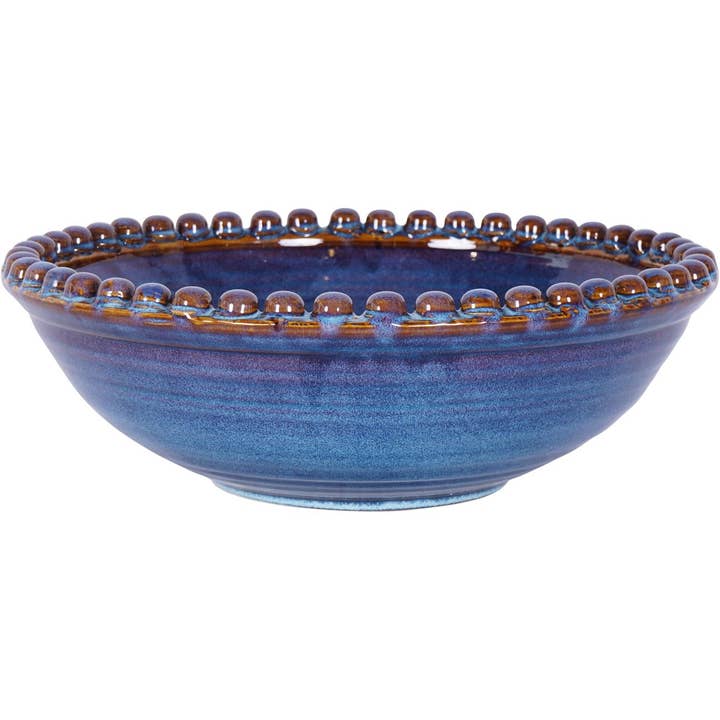 The Libra Company - Wholesale Decorative Plate/Dish/Bowl - Mediterranean Reactive Glaze Ceramic Bowl Blue