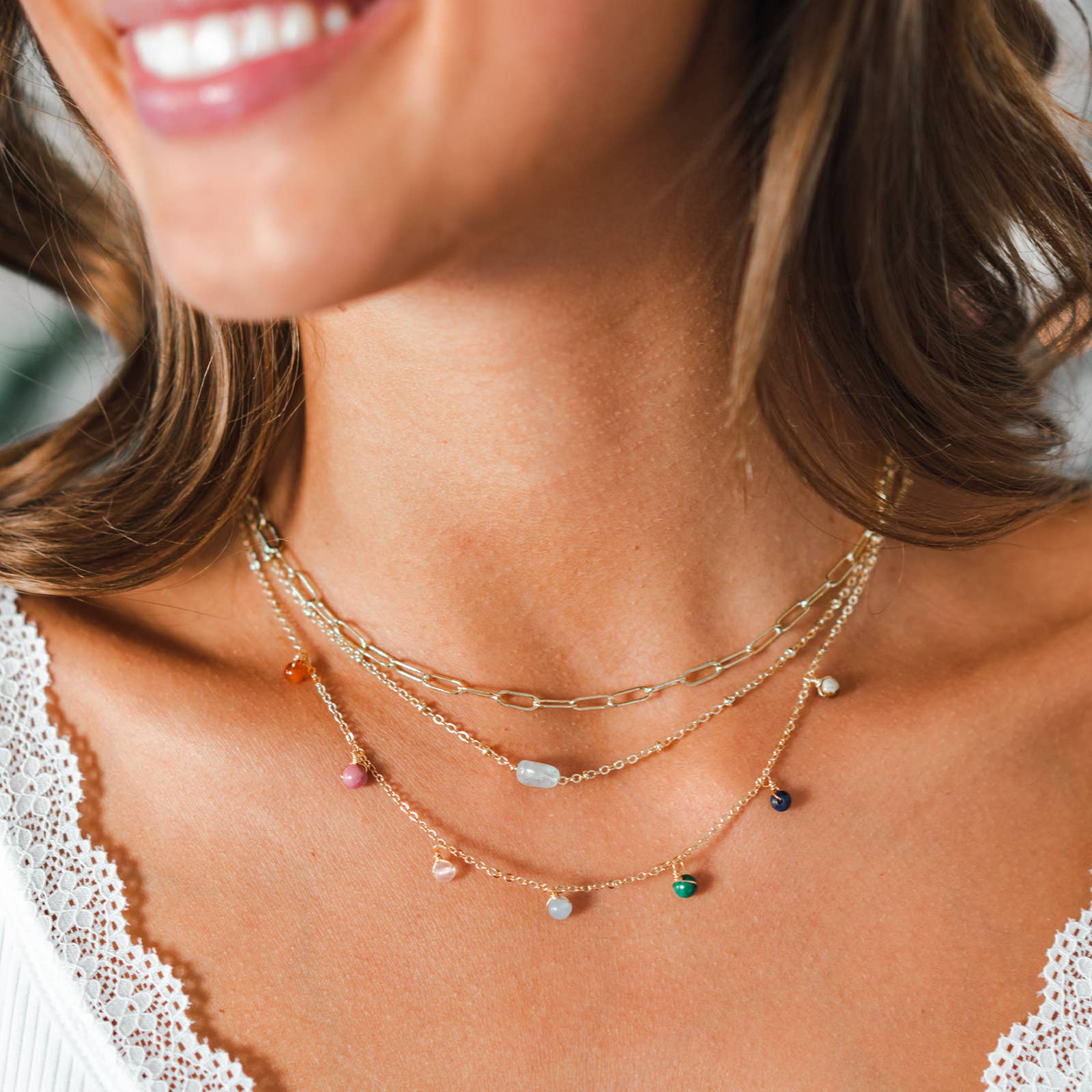 Lotus and Luna - Wholesale Pendant/Charm Necklace - Silver 4mm Master Healer Dewdrop Necklace3