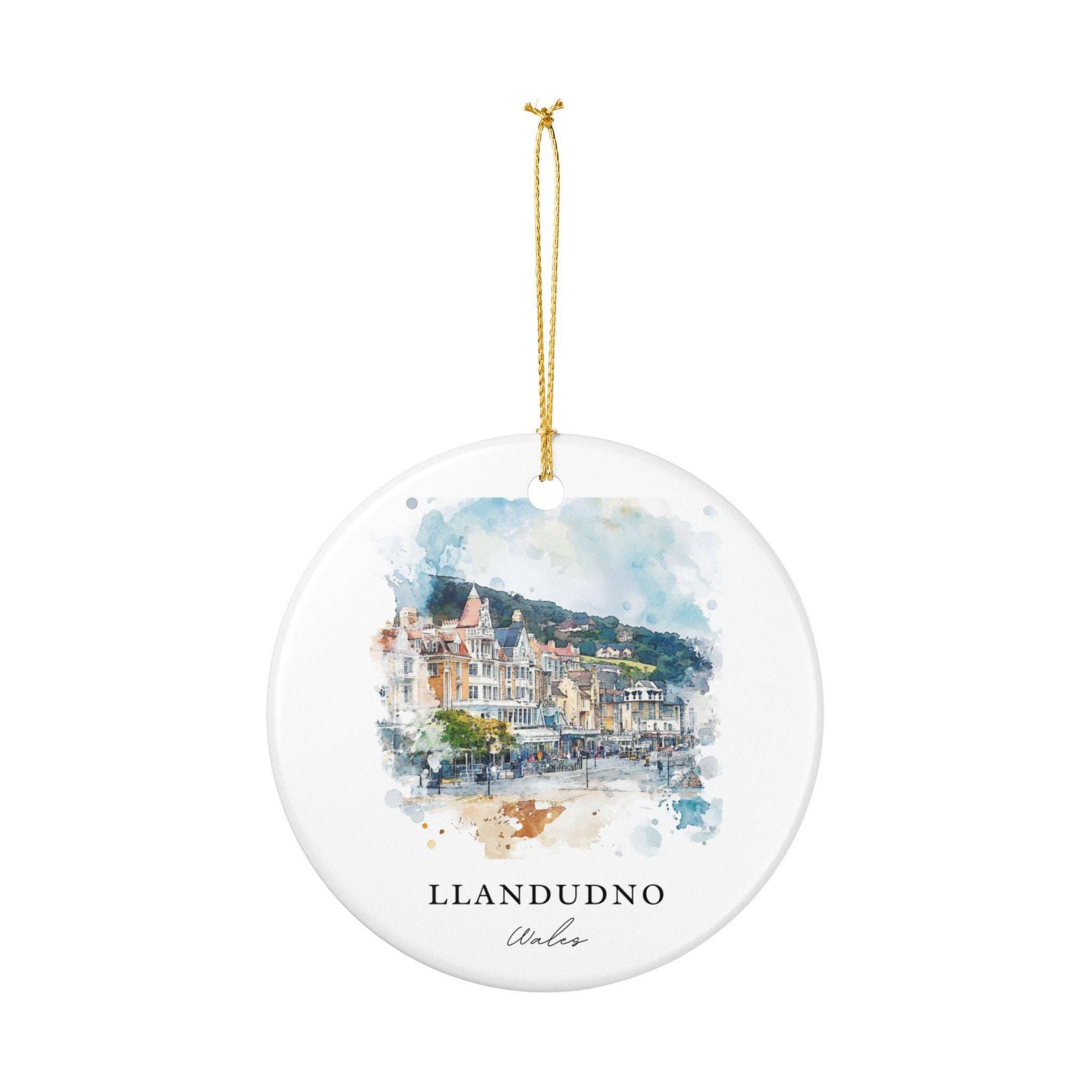 Premium Travel Art - Wholesale Ornament - Llandudno Ornament: Unique Llandudno Souvenir, Wales Xmas Decor, and Authentic Wales Gift2