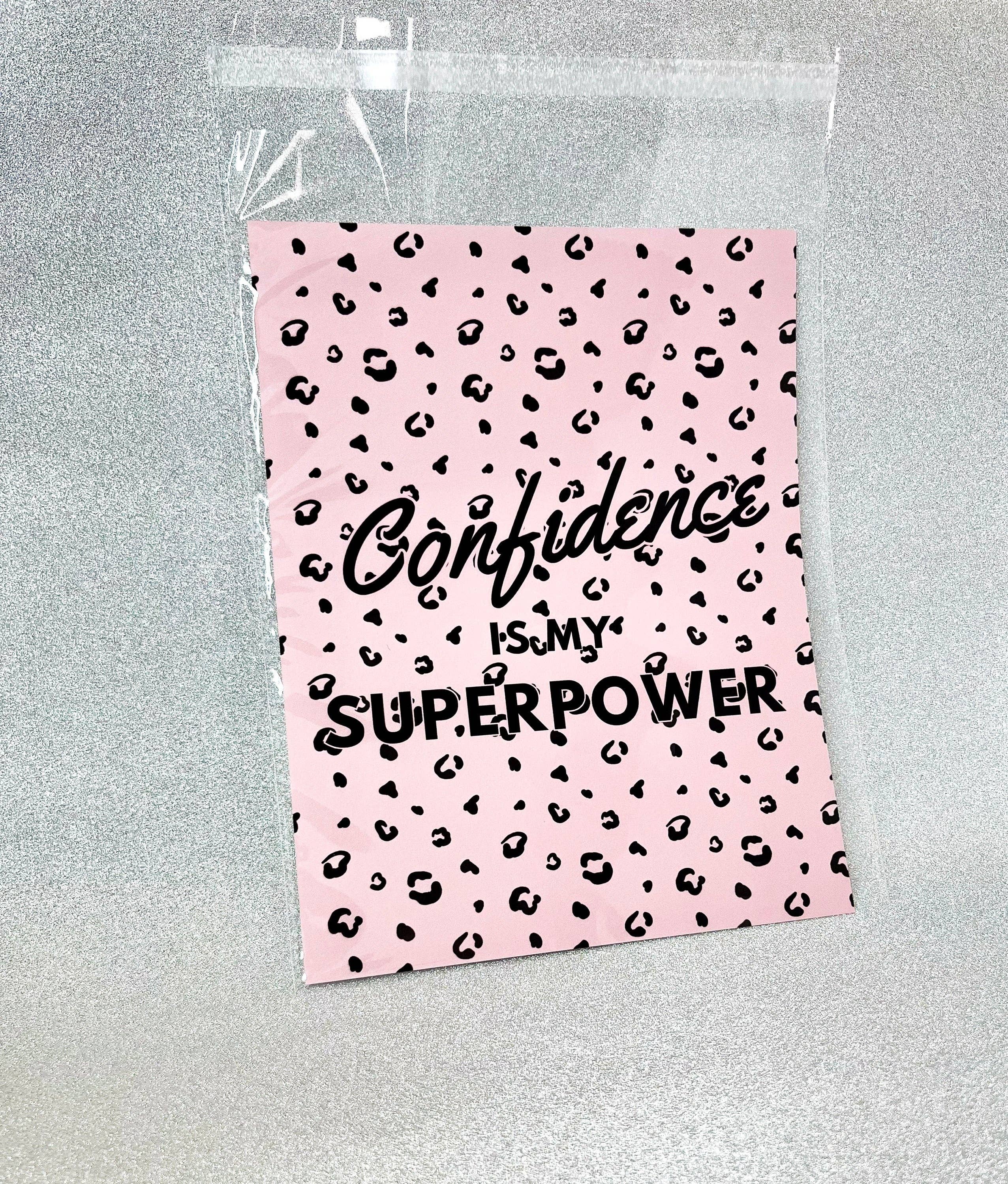 Woohoo! Stationery - Wholesale Art Print - Pink Leopard Collection Confidence Is My Superpower Wall Art Print4