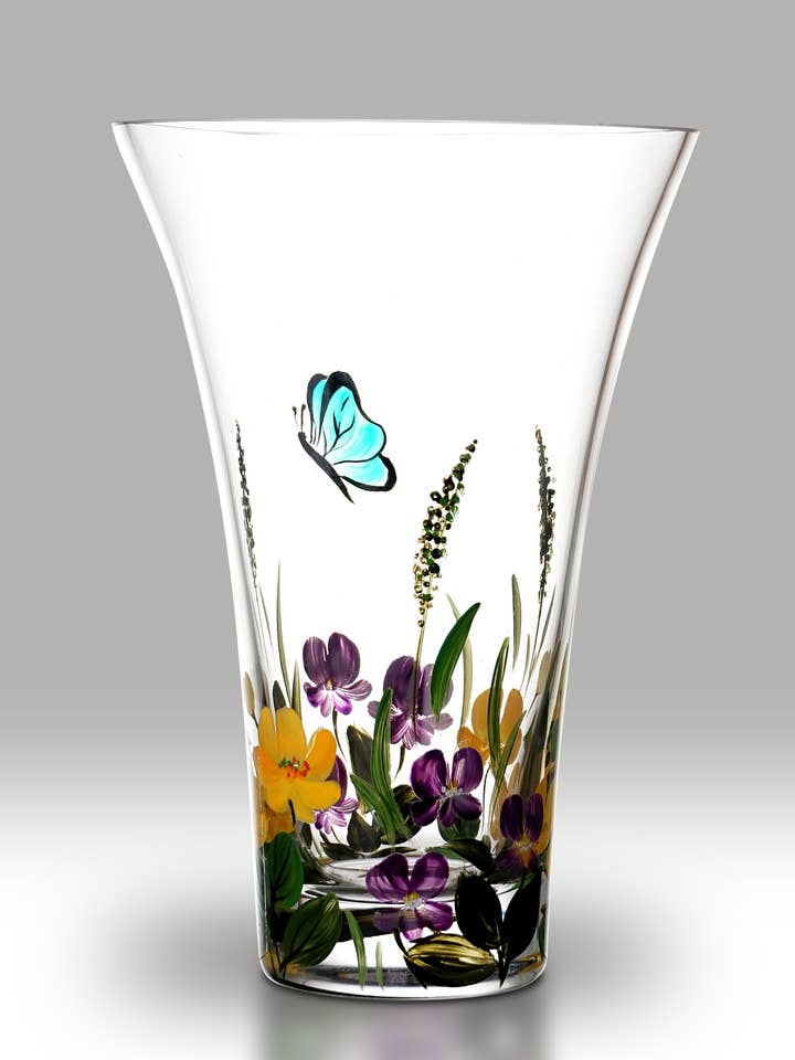 Dansende Sommerfugl - 19 cm Udstillet for engroshandel hos Nobile Glassware Ltd.