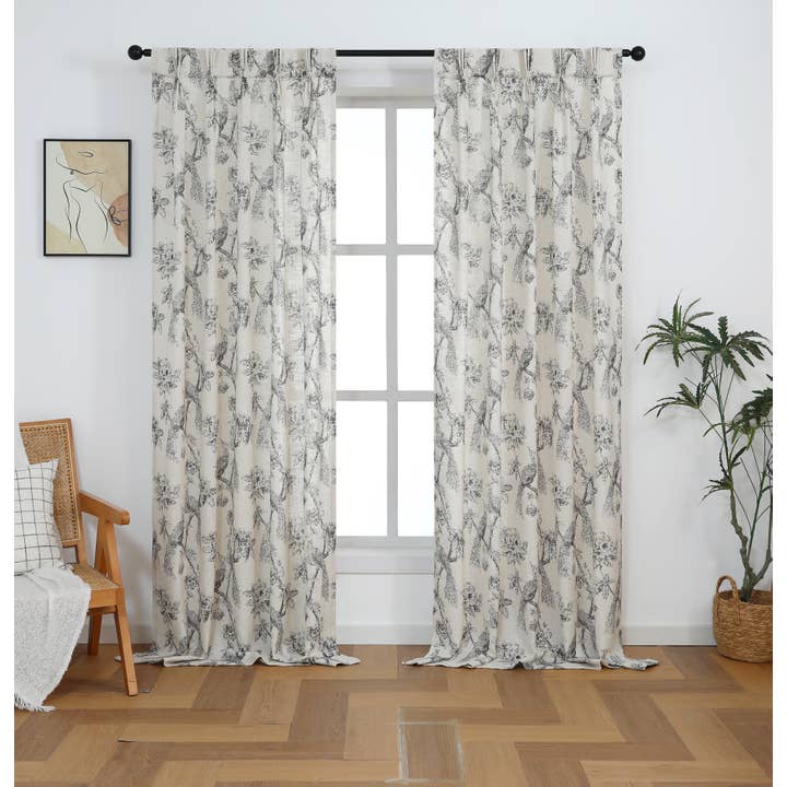 Shadisfy - Wholesale Drape - Peacock Pinch Pleated with Back Tabs Curtain Pair5