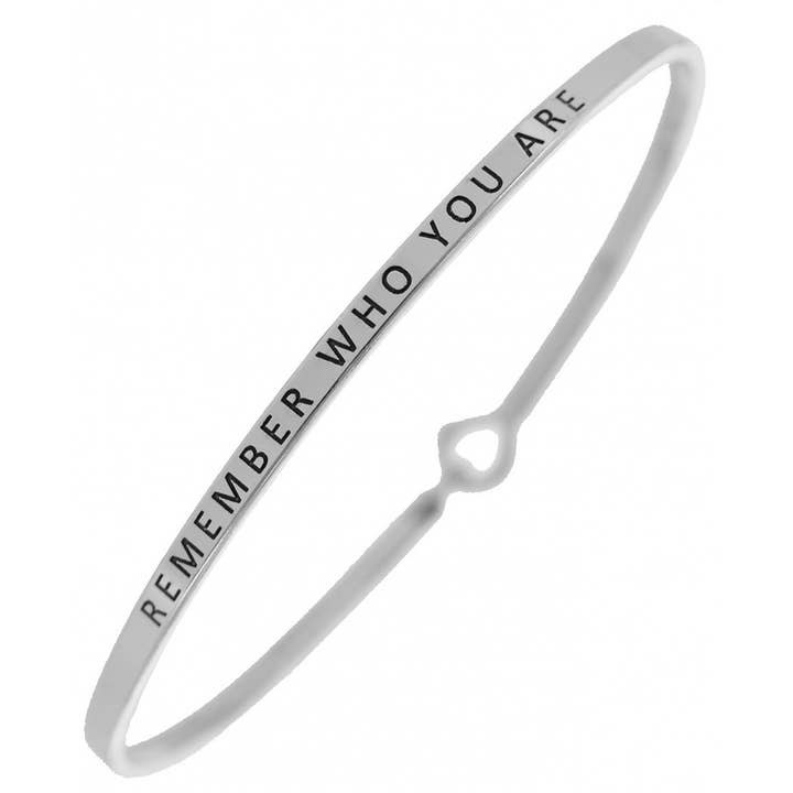 FR4558 REMEMBER WHO YOU ARE_3mm Message Bangle for wholesale by 0011 PREMIERE