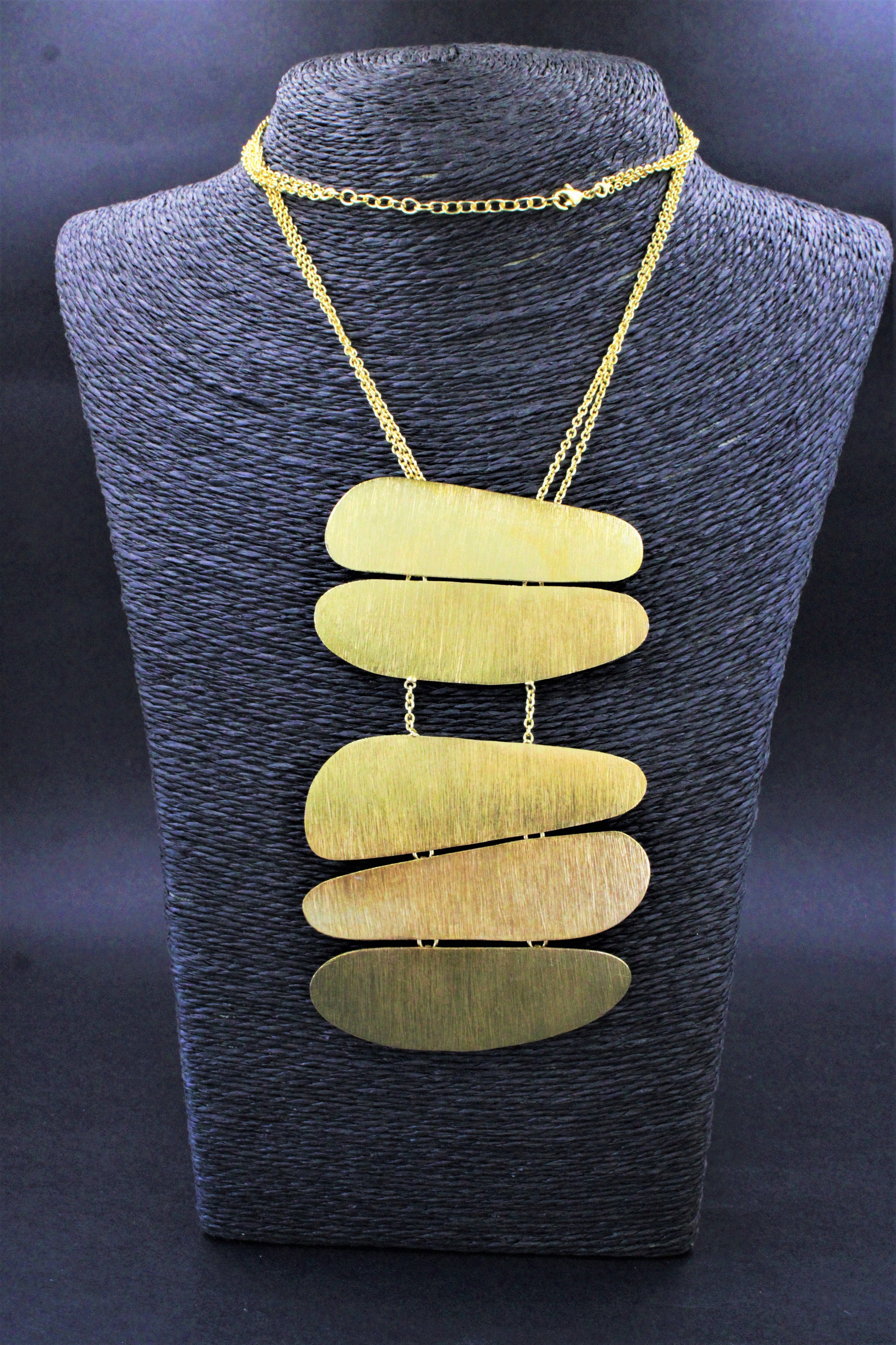 LA MAR - Wholesale Y-Neck/Lariat Necklace - PALEOLITHIC necklace gold-plated - Design with character5