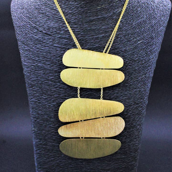 LA MAR - Wholesale Y-Neck/Lariat Necklace - PALEOLITHIC necklace gold-plated - Design with character5