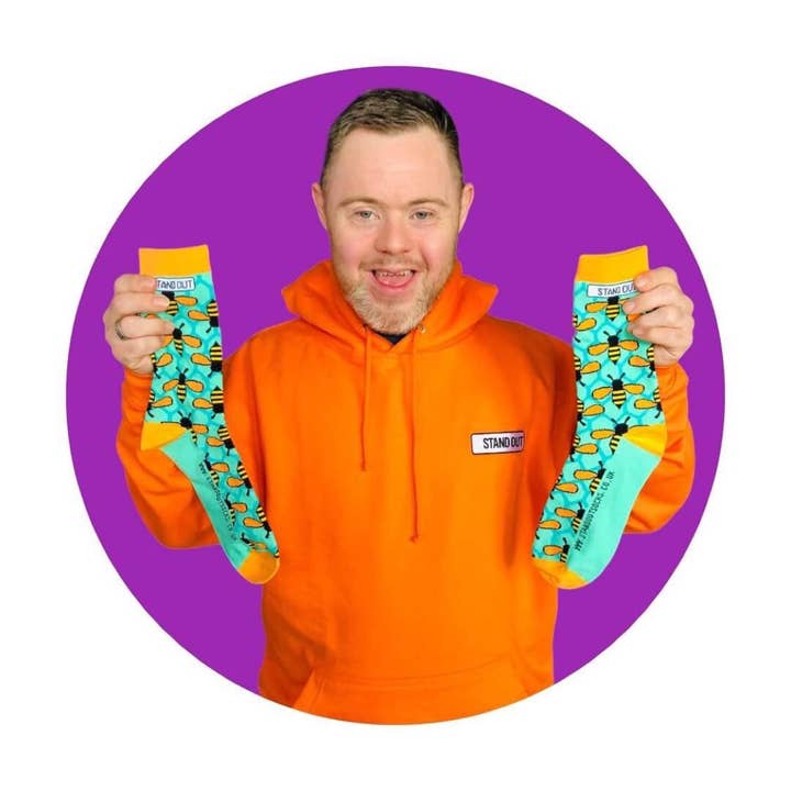 Manchester Bee 2 Socks for wholesale by Stand Out Socks