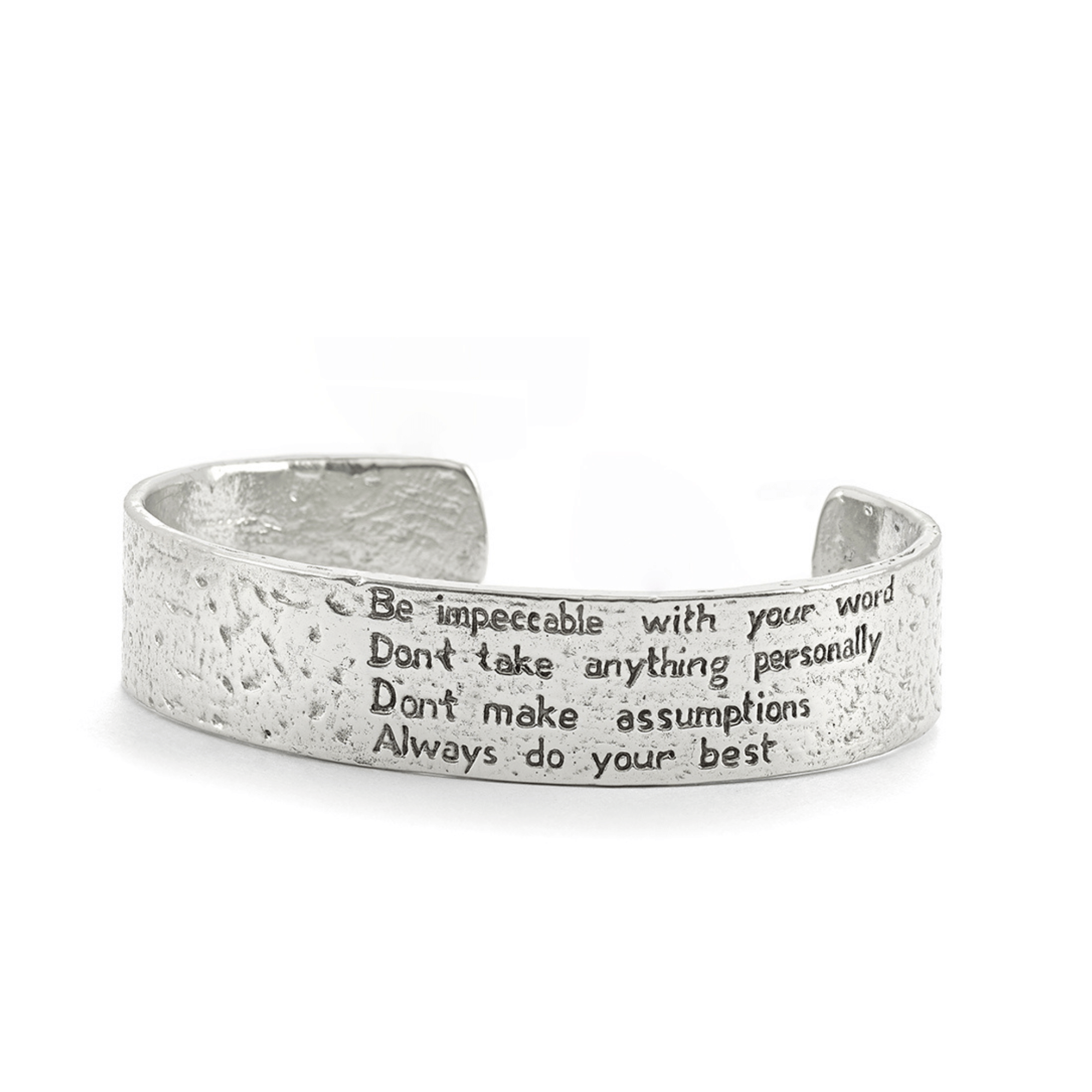 Jewelry Evolution - Wholesale Cuff Bracelet - The Four Agreements Textured Cuff7