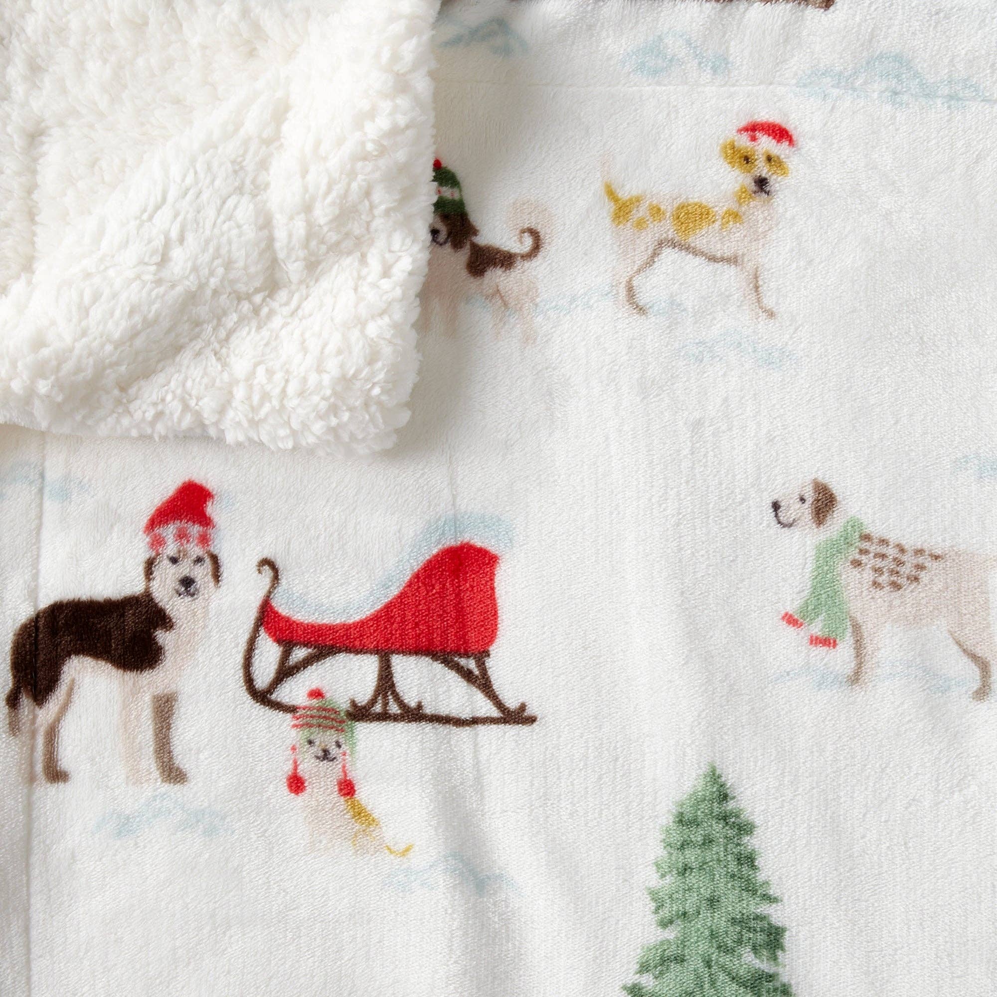 BH Collective - Wholesale Throw Blanket - Throw Blanket - Holiday Printed Sherpa - Eve Collection7