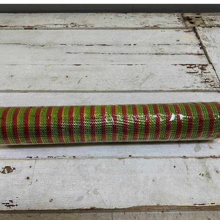 Rete a strisce 21" x 10yd, Rosso, Lime, Oro, Polipropilene per la vendita all'ingrosso da parte di KMI International Corp.