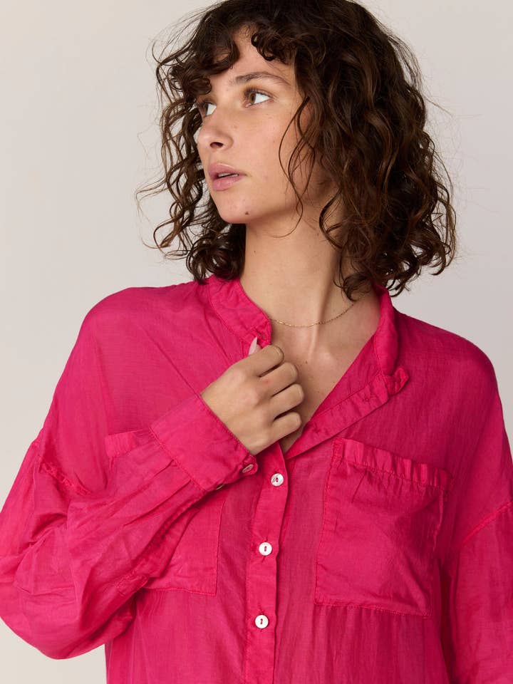 Primness - Wholesale Buttoned-down shirt – Women's - POCO COVERALL - RASPBERRY5