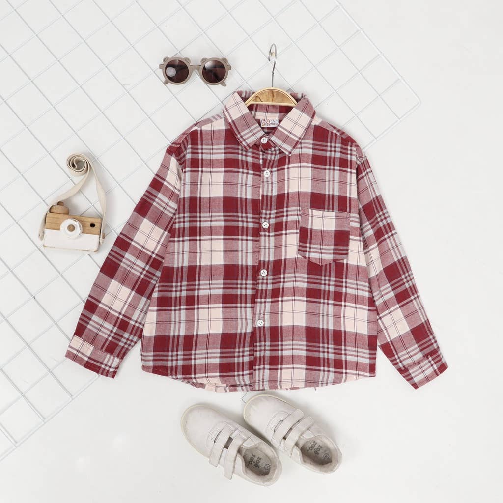 Kleine Tijntje - Wholesale Button Down Shirt - Kids - PEACHBELLO FLANEL8