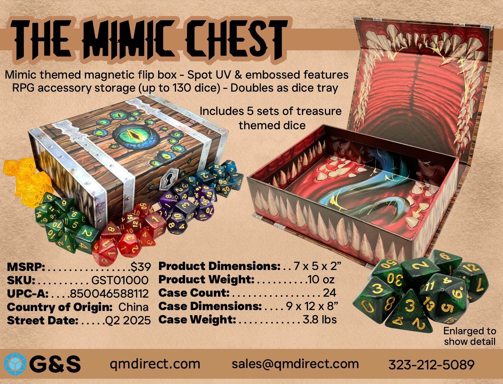 QMDirect - Wholesale Dice - Mimic Chest and Treasure Dice Collection6