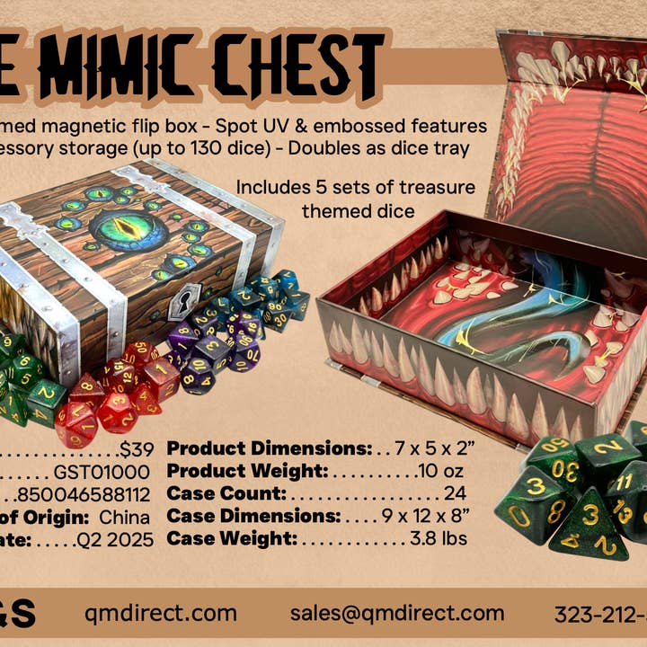 QMDirect - Wholesale Dice - Mimic Chest and Treasure Dice Collection6