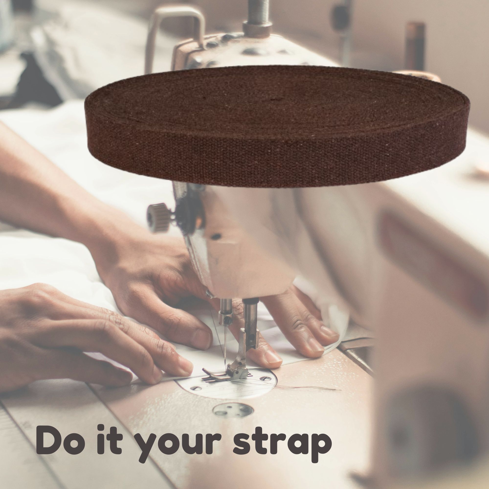Dream Trimming Goods LLC - Wholesale Craft Supplies - 1.5" x 10 Yard Brown Heavy Cotton Webbing for Sewing Handle3