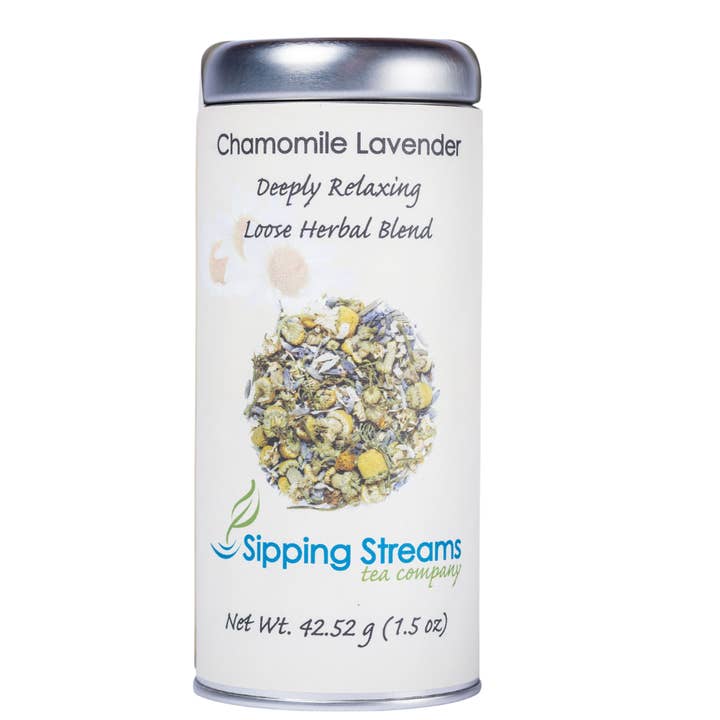 Chamomile Lavender 1.5 oz Canister for wholesale by Sipping Streams Tea Company