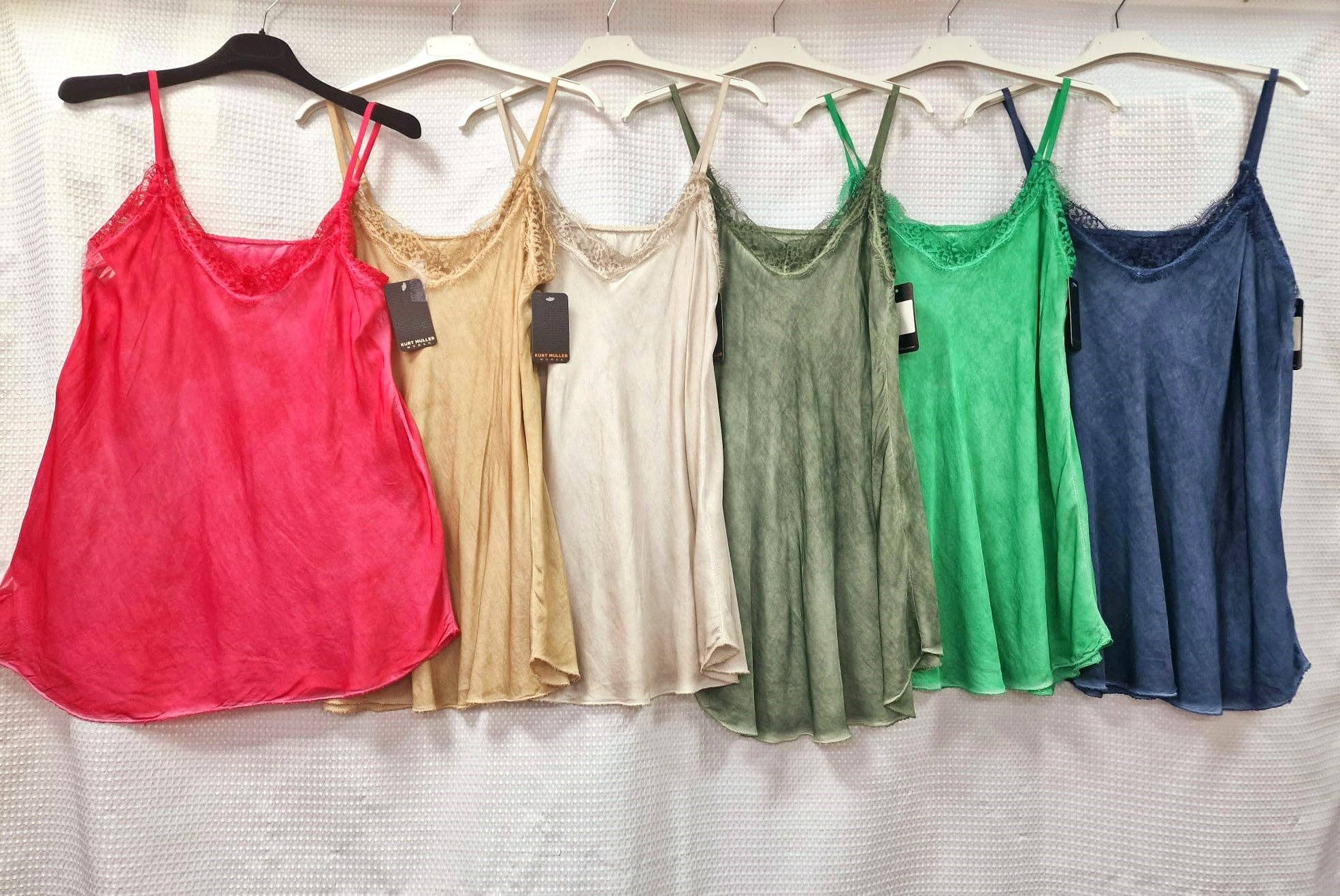 Kurt Muller – wholesale Tank top – Women′s – Sateen Crochet Trim Vest Top0