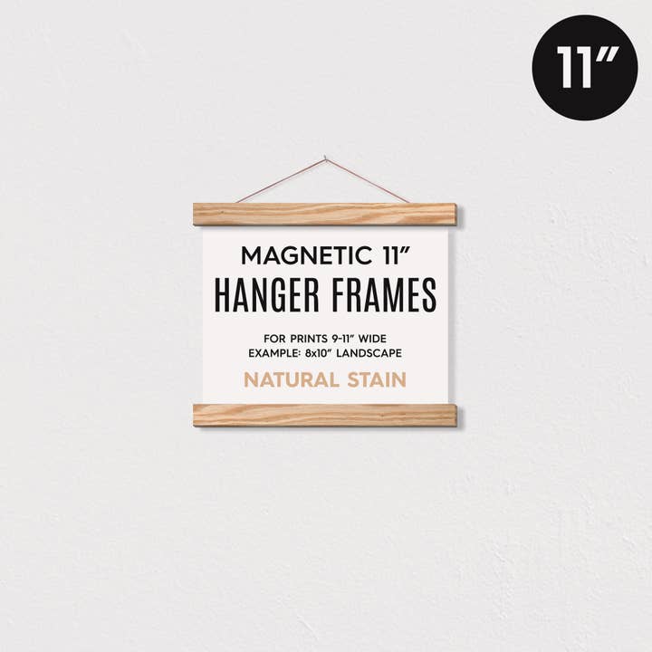 Hanger Frames – wholesale Picture frame – 11" MAGNETIC Poster Hanger Frame for 8x10 Landscape Prints