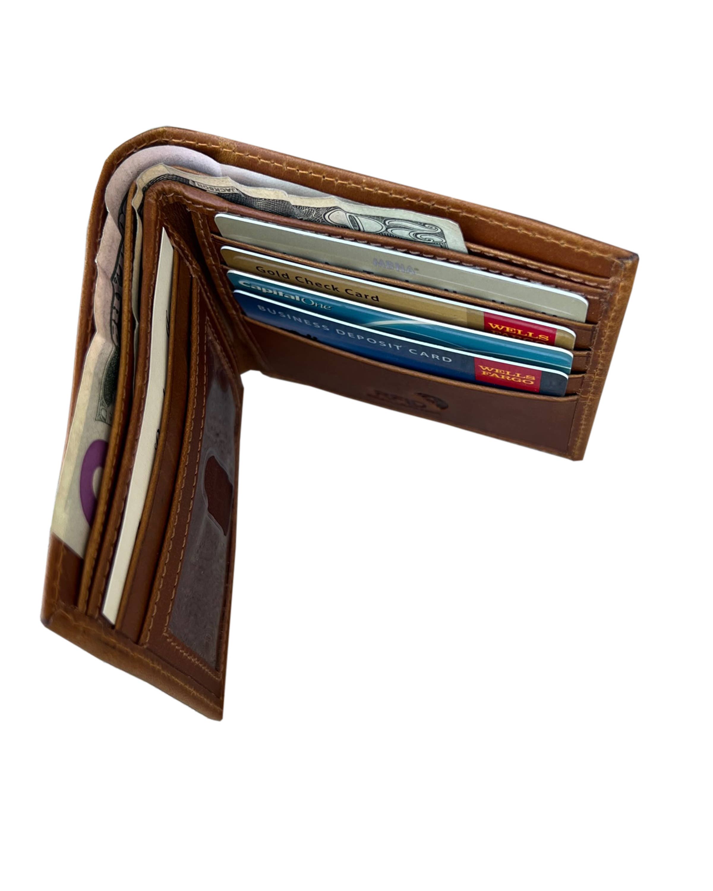 Roma Leathers, Inc. - Wholesale Wallet - Men's - 3130 RF * top vintage cowhide leather bi-fold wallet8