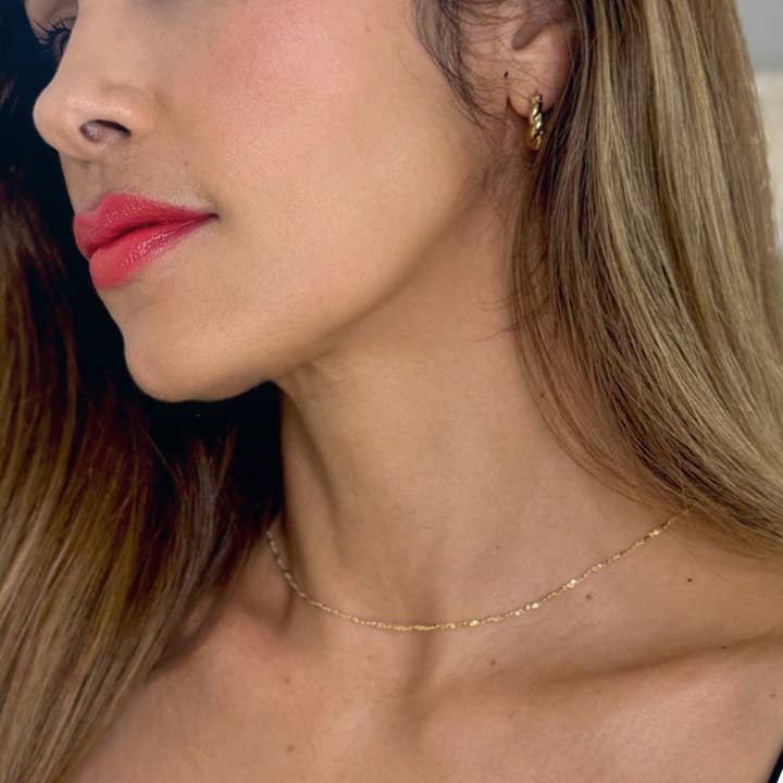 Honeycat Jewelry - Wholesale Link & Chain Necklace - Tinsel Chain Necklace