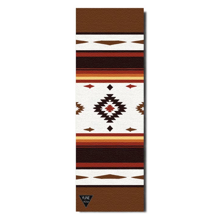Elk Grove Yoga Mat – 6 mm Extra Thick, Double-Sided Non-Slip, Eco-Friendly PER with Earth-Tone Striped Design | Yune Yoga for wholesale by Yune Yoga