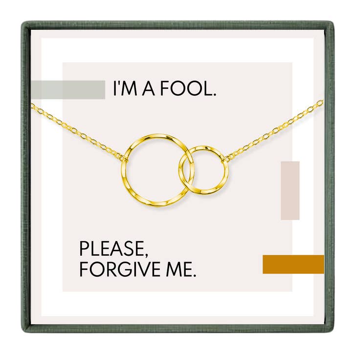 hope love shine - Wholesale Pendant/Charm Necklace - Apology Gift for Her - 2 Ring Necklace Gold or Silver0