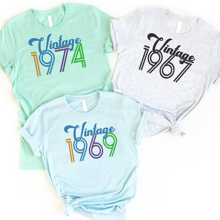 Vintage Year // BIRTHDAY Personalized for wholesale by Lucky Llama Creations