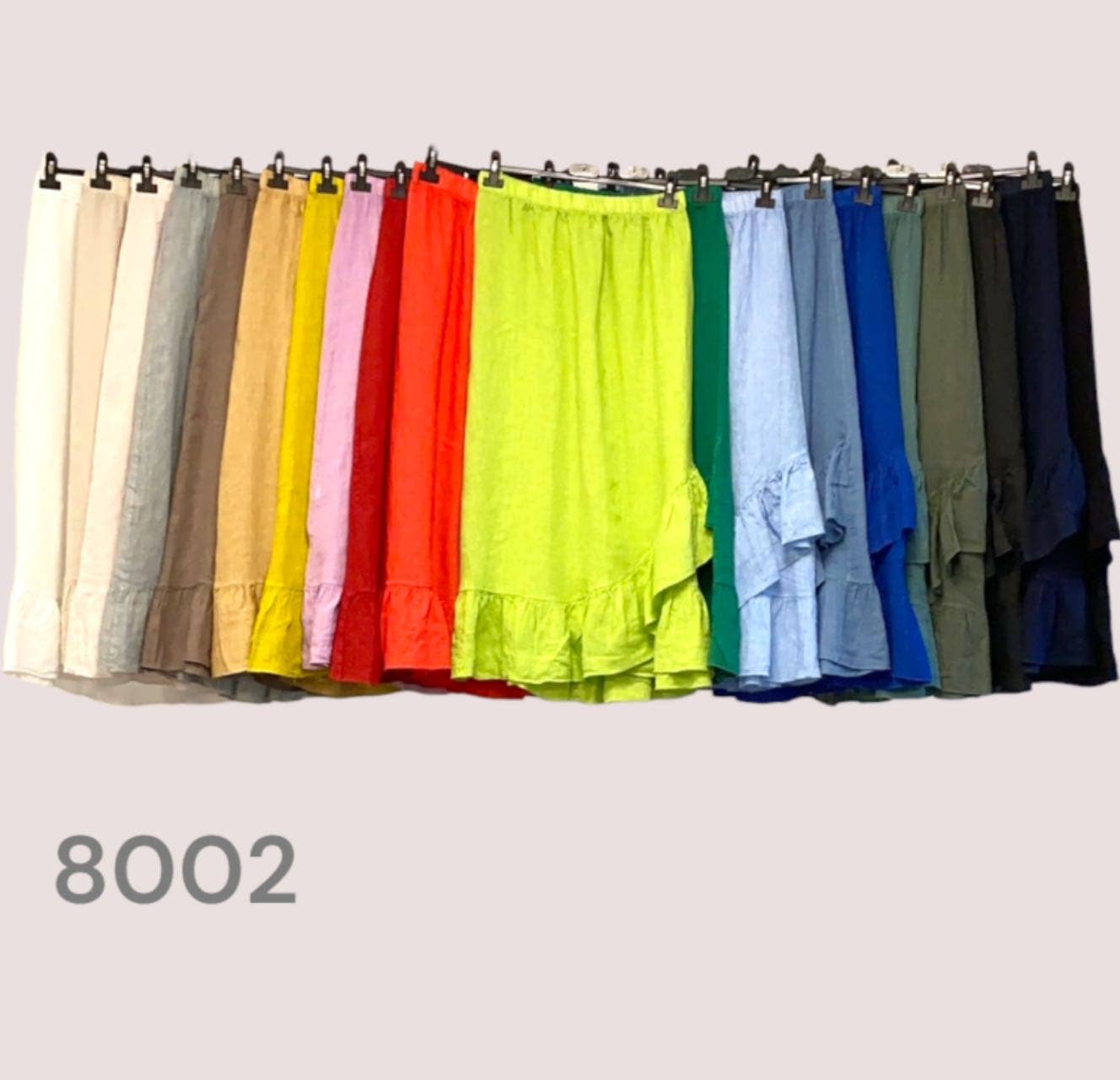 LÉA & LUC - Wholesale Skirt - Women's - 100% Linen Skirt REF. 800213