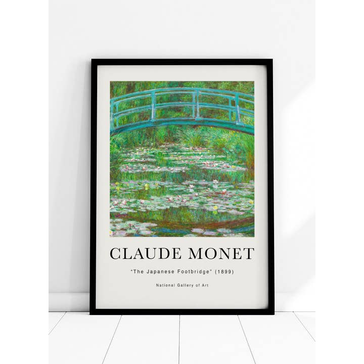 A passarela japonesa 1899 por Monet Print por atacado de Rock Paper Scissors Wall Art