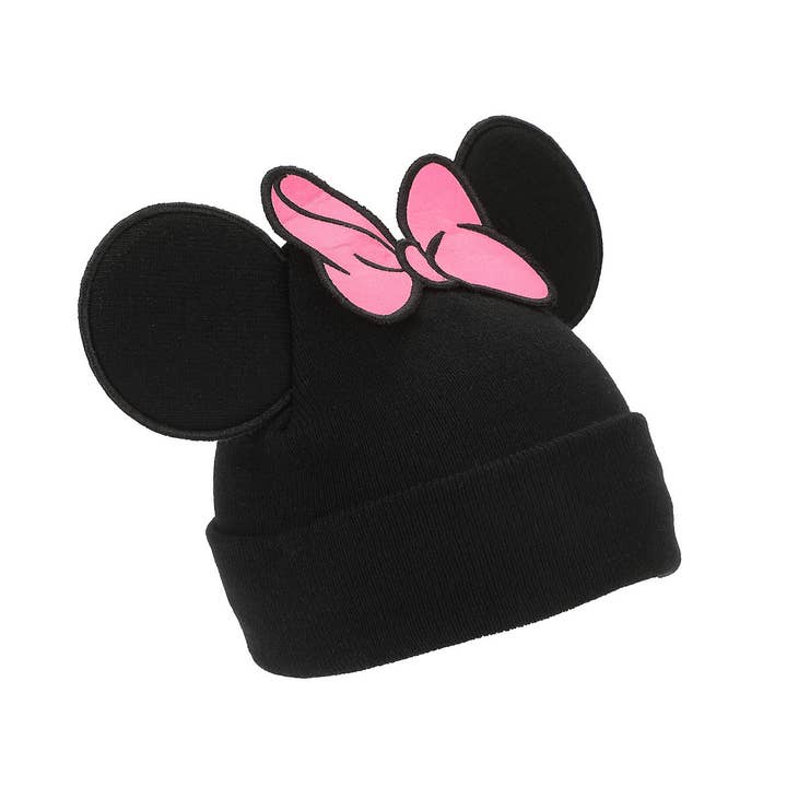 Bioworld Merchandising - Wholesale Beanie - Women's - Disney Minnie Mouse Ears & Bow 2-Pack Knit Cap & Mittens Set3