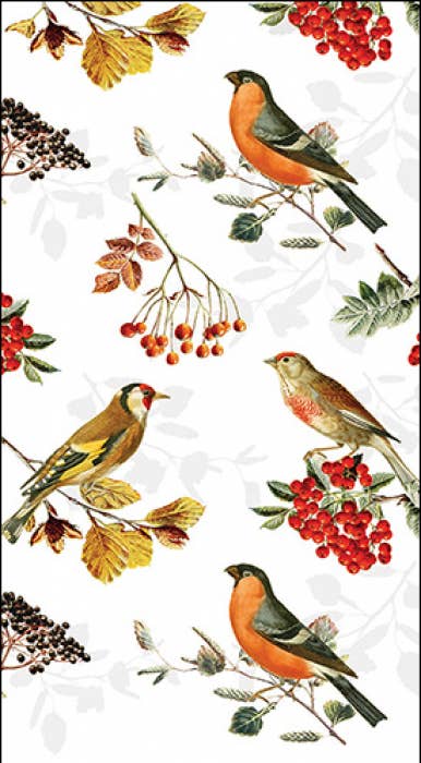 Elegant Gifts - Wholesale Disposable Napkin - Guest Towels - Autumn birds FSC Mix0