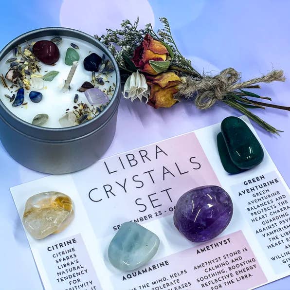 Libra Crystals Set, Libra Crystals, Libra Crystal Box for wholesale by UniverseDelights