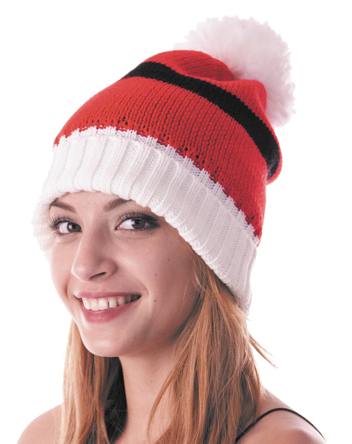 Party Pro - Wholesale Costume - Unisex - RED KNITTED CHRISTMAS HAT0