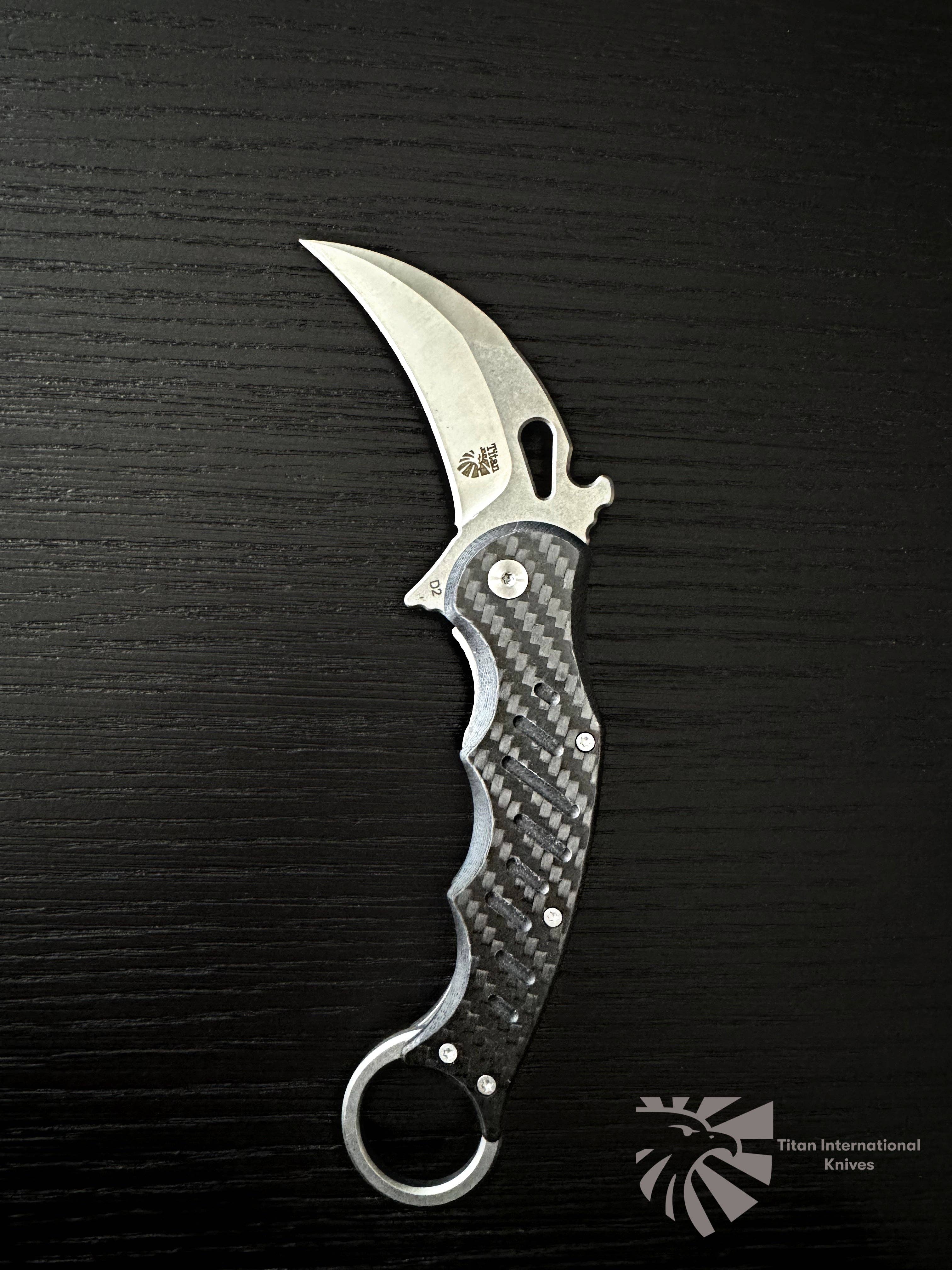 Titan International - Wholesale Pocket Knife/Holder - Titan Black Serpent / Karambit / Pocket Knife - TK-1301