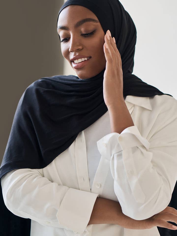 Premium Jersey Hijab - Jet Black for wholesale by Haute Hijab