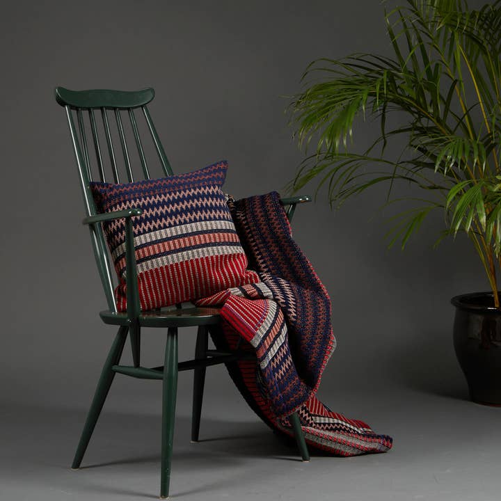 Wallace Sewell - Wholesale Throw Blanket - Ettore Oxford Blue Small - Cotton Chenille throw/blanket