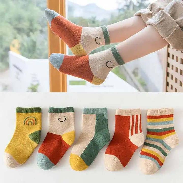 Chaussettes Bio Heureuses pour Enfants | Lot de Chaussettes pour la vente par Ozznek Children’s Footwear & Apparel Brand