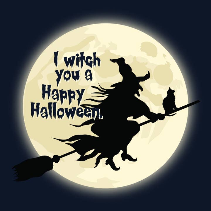 I Witch You a Happy Halloween - Carte d' pour la vente par Swan River Studios