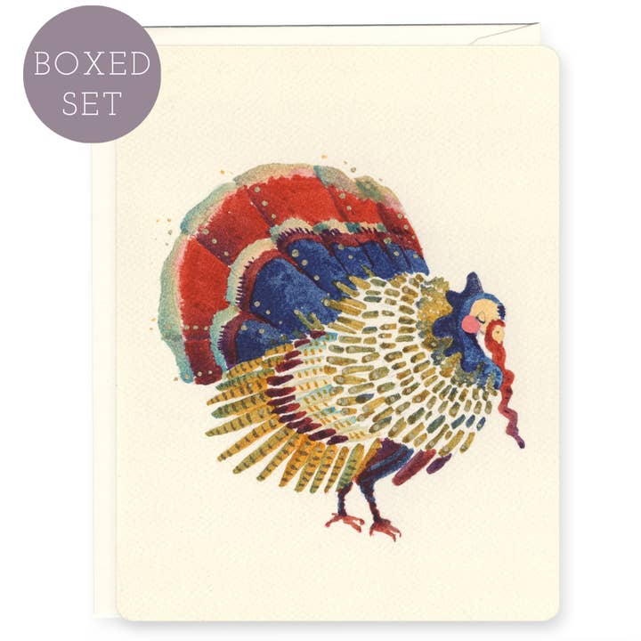 Thanksgiving Turkey Greeting Card - Boxed Set of 8 for wholesale by H.macdo Paper Co.