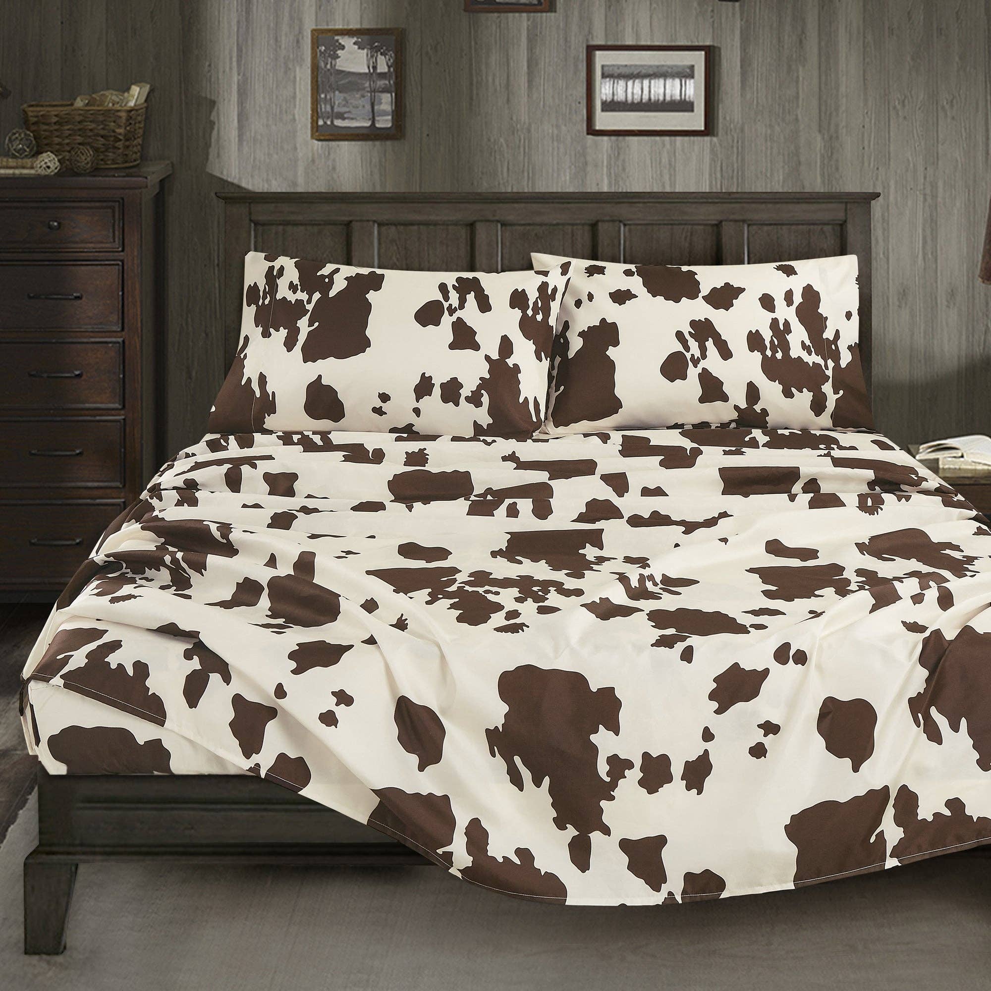 Linen Mart - Wholesale Sheet Set - Cowhide Bed Sheets0