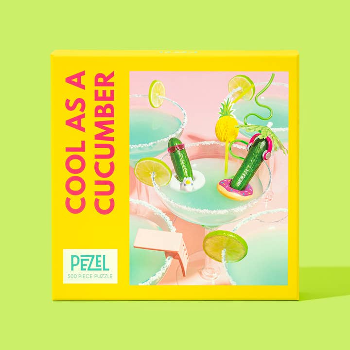 Cool As A Cucumber | Puzzle de 500 pièces avec sac en toile pour la vente par Pezel Puzzles