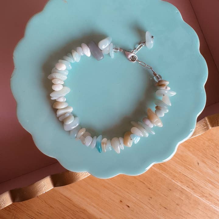 Amazonite Pebble Bracelet for wholesale by Pebble + Fern LLC