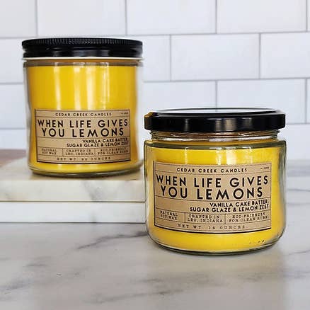 Soy Candle When Life Gives You Lemons for wholesale by Cedar Creek Candles
