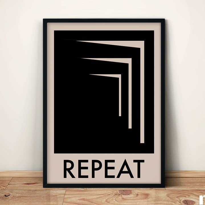 Repeat - Póster inspirador de tipografía para venta al por mayor de Sera/Lina